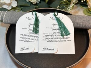 Meniu personalizat cu ciucure verde - imagine 5