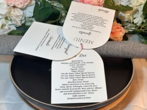 Meniu personalizat cu ciucure roz - imagine 5