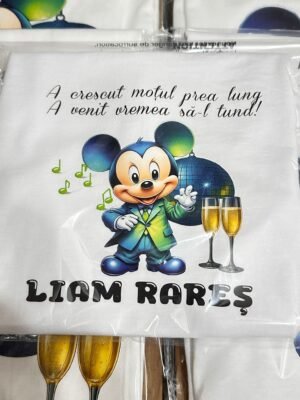 Set tricouri personalizate pentru petrecerea de tăiere a moțului - imagine 3