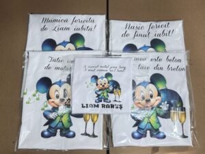 Set tricouri personalizate pentru petrecerea de tăiere a moțului