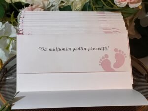 Plic de dar botez “Bujor Roz” - imagine 5