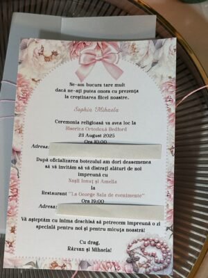 Invitație de botez elegantă - imagine 4
