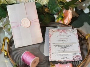 Invitație de botez elegantă