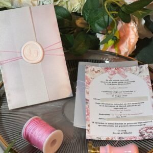 Invitație de botez elegantă