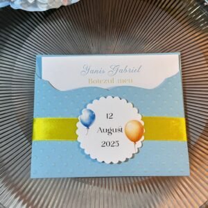 Invitație de botez elegantă