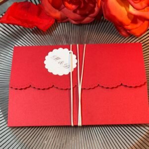 Invitație de nuntă elegantă roșie