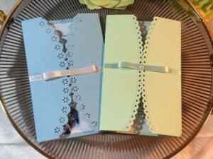 Invitație de nuntă elegantă albastru pastel - imagine 8