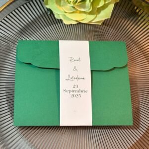 Invitație de nuntă verde
