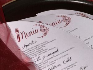 Meniu Nuntă Semicerc Personalizat - imagine 2