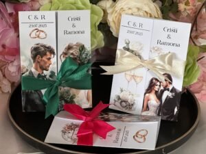 Invitație de nuntă elegantă cu design romantic - imagine 4