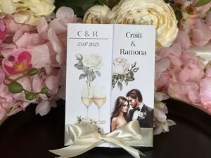 Invitație de nuntă elegantă, cu design romantic - imagine 2