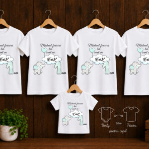Set Tricouri Personalizate DTF – Elefănțel