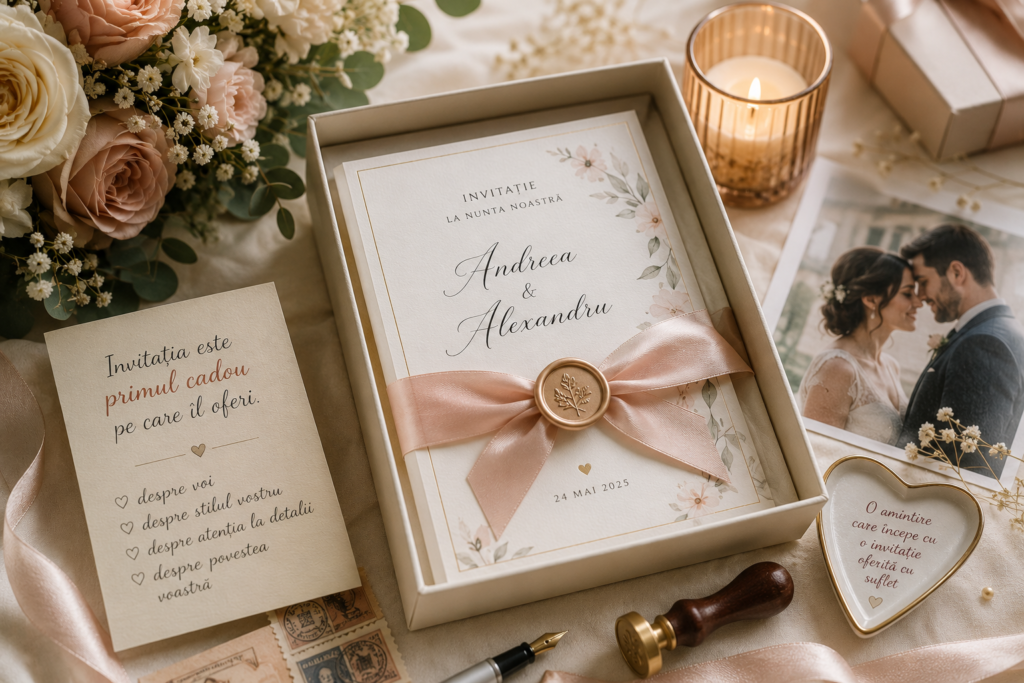 Invitațiile de nuntă oferite invitaților