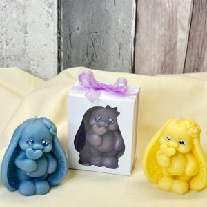 Personalised Bunny Soy Wax Candle Favour with Gift Box