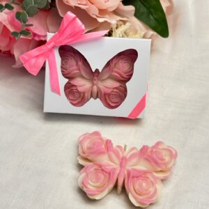 Butterfly Rose Soy Wax Candle Favor