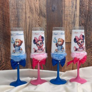 Personalised Christening Glass with Custom Theme
