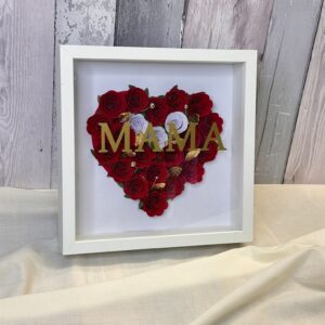 Personalised Floral Heart Frame
