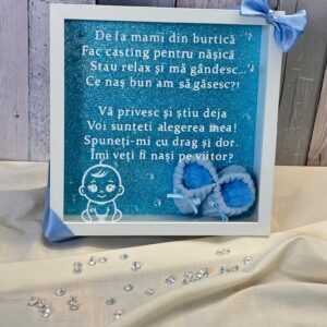 Godparent Proposal Frame with Baby Booties - Personalised