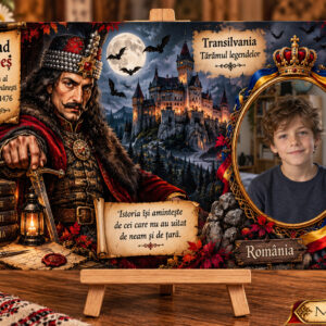 Magnet foto personalizat Dracula & Vlad Țepeș – România, istorie și legendă