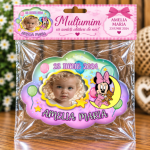 Mărturie Magnetică Personalizată – Vise Dulci cu Minnie