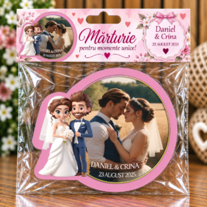 Mărturie magnetică personalizată - Povestea Mirilor