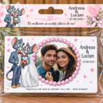Mărturie magnetică personalizată - Cuplul de Pisicuțe