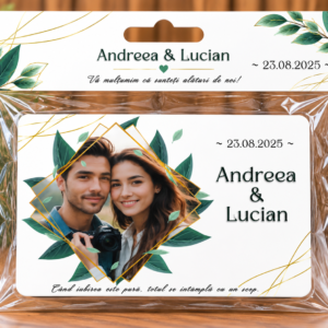Mărturie magnetică personalizată - Eleganța Iubirii