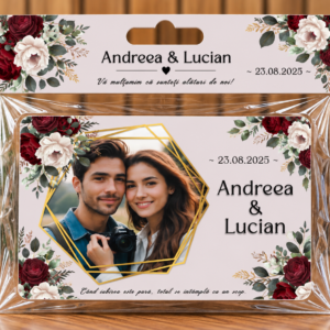 Mărturie magnetică personalizată - Iubire de Catifea