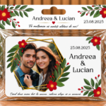 Mărturie magnetică personalizată - Petale de Iubire