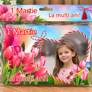 Magneți foto personalizați - Inimă de Mărțișor