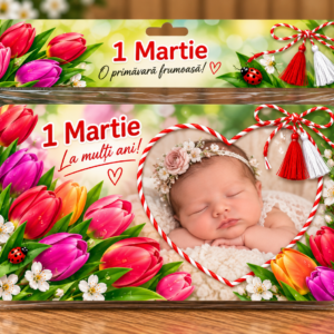 Magneți foto personalizați - Lalele pentru 1 Martie
