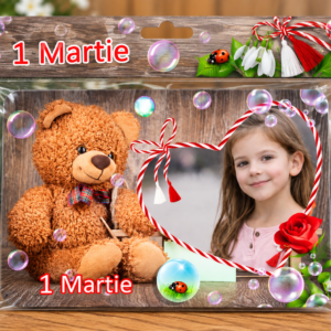 Magneți foto personalizați - Îmbrățișare de 1 Martie