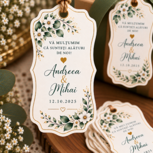 Etichetă personalizată elegantă | nuntă, botez și evenimente