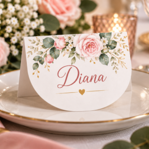 Place Card Personalizat | Cu formă arcuită