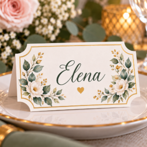 Place Card Personalizat | Eleganță Clasică