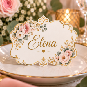 Place Card Personalizat | Eleganță de Poveste