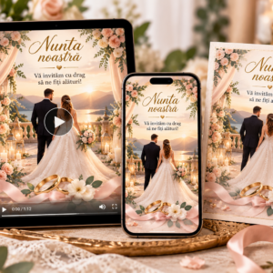 Invitație video personalizată pentru nuntă