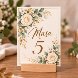 Număr de masă personalizat din carton – Model Clasic