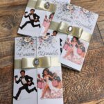 Invitație de nuntă personalizată cu caricatură