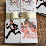 Invitație de nuntă personalizată cu caricatură