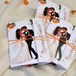 Invitație Nuntă Personalizată cu Șnur și Perlă
