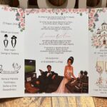 Invitație de nuntă personalizată cu caricatură – Mire pescar
