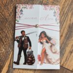 Invitație de nuntă personalizată cu caricatură – Mire pescar
