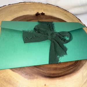 Invitație Nuntă Plic-Poșetă Verde
