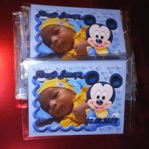 Mărturie Magnetică Personalizată | Mickey Baby – Prima Amintire
