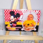 Mărturie Magnetică Personalizată | Mickey – Zâmbet în Buline