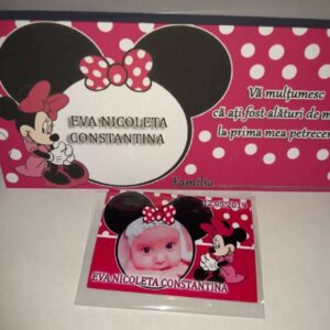 Plic de bani personalizat | Minnie – Veselie în Buline