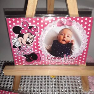 Mărturie Magnetică Personalizată | Minnie – Portret în Buline
