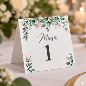 Număr de masă personalizat - Nuntă Cort Prestige