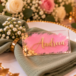Placecard acrilic personalizat cu nume | Dreptunghi